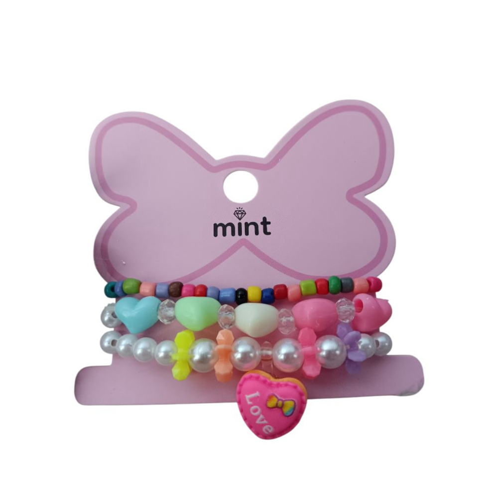 Adorable 3 PC Heart Bracelet Set for your Lil Valentine 💕